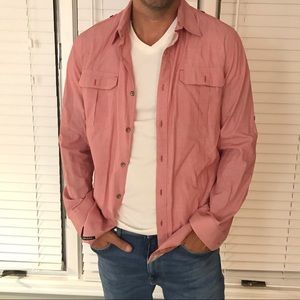 DKNY Jeans Vintage Red button down shirt medium